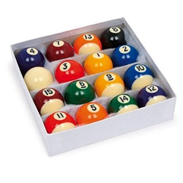 Billardtisch im klassischen Design, mit 2 hölzernen Queues samt passender Keide und Billiardkugeln mit Triangel - 