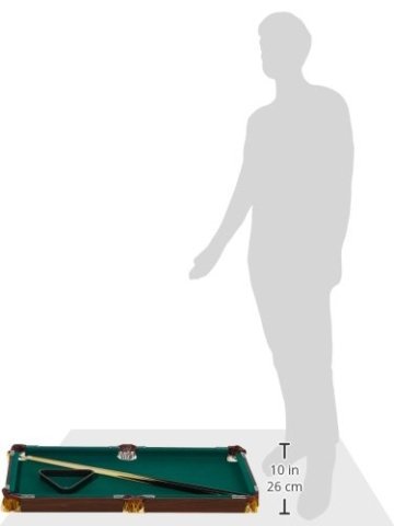 Billardtisch im klassischen Design, mit 2 hölzernen Queues samt passender Keide und Billiardkugeln mit Triangel - 